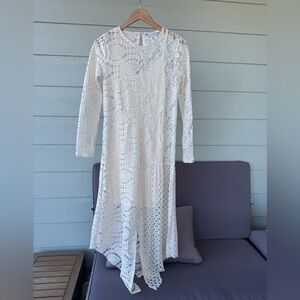 NWOT Zara Off White Lace Long Sleeve Dress